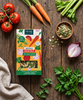 Brodo vegetale Elody tra carote, sedano, pomodori, cipolla e prezzemolo